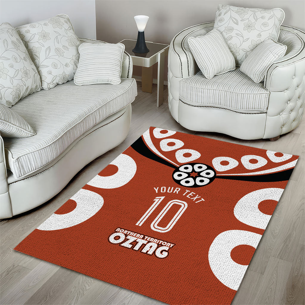Personalized Northern Territory Oztag Area Rug Dynamic Geometric Star Graphic