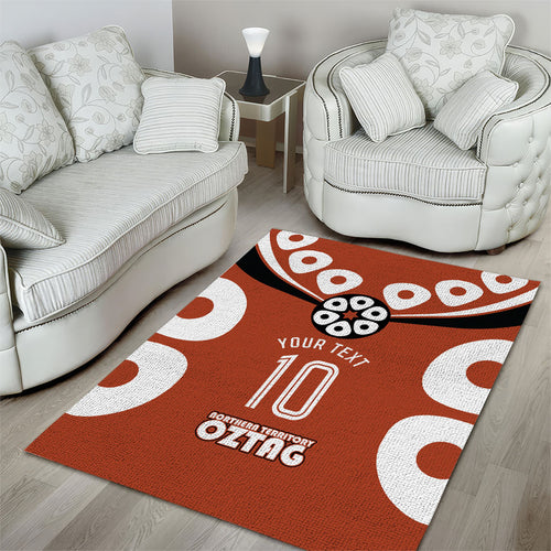 Personalized Northern Territory Oztag Area Rug Dynamic Geometric Star Graphic