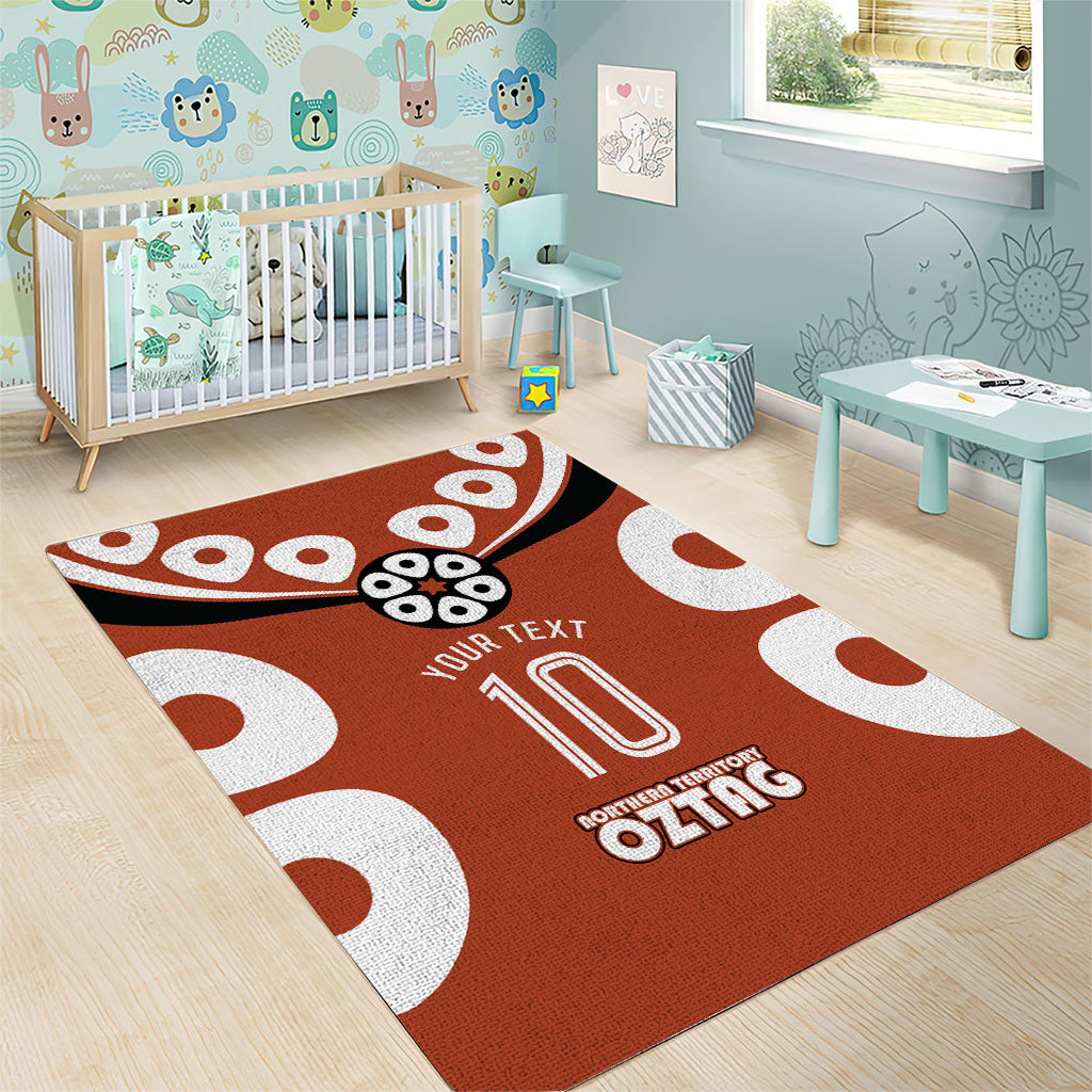 Personalized Northern Territory Oztag Area Rug Dynamic Geometric Star Graphic