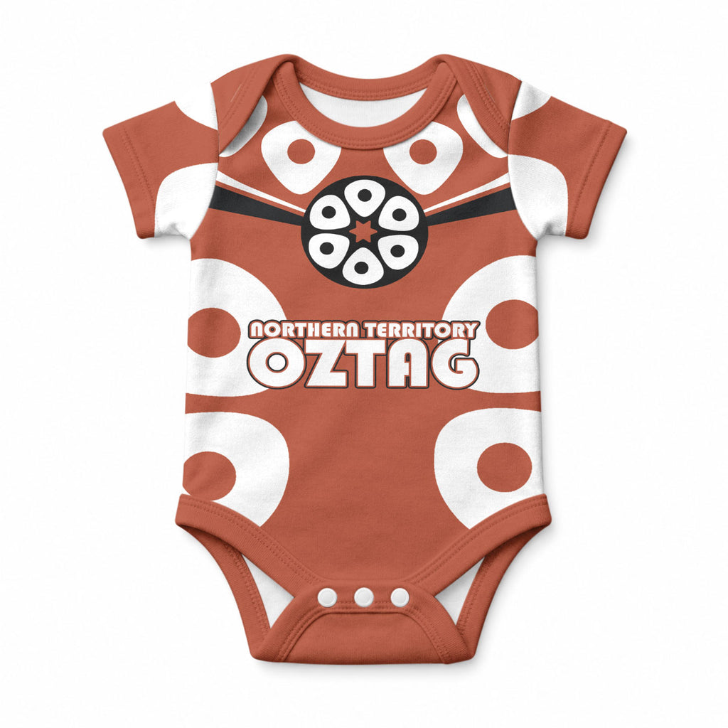 Personalized Northern Territory Oztag Baby Onesie Dynamic Geometric Star Graphic