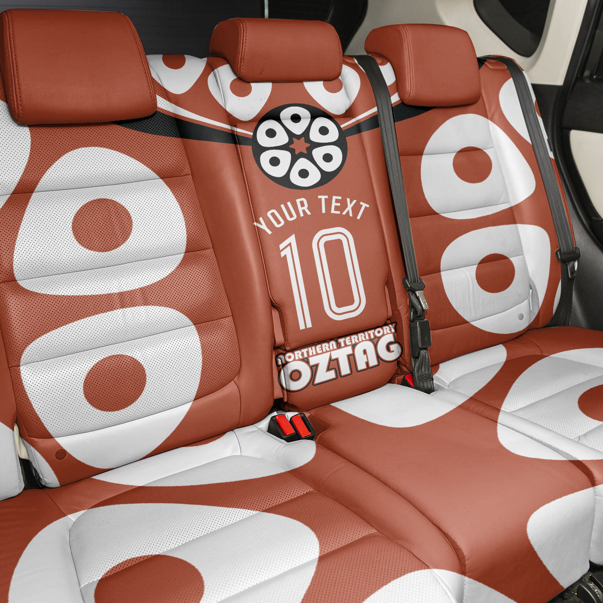 Personalized Northern Territory Oztag Back Car Seat Cover Dynamic Geometric Star Graphic