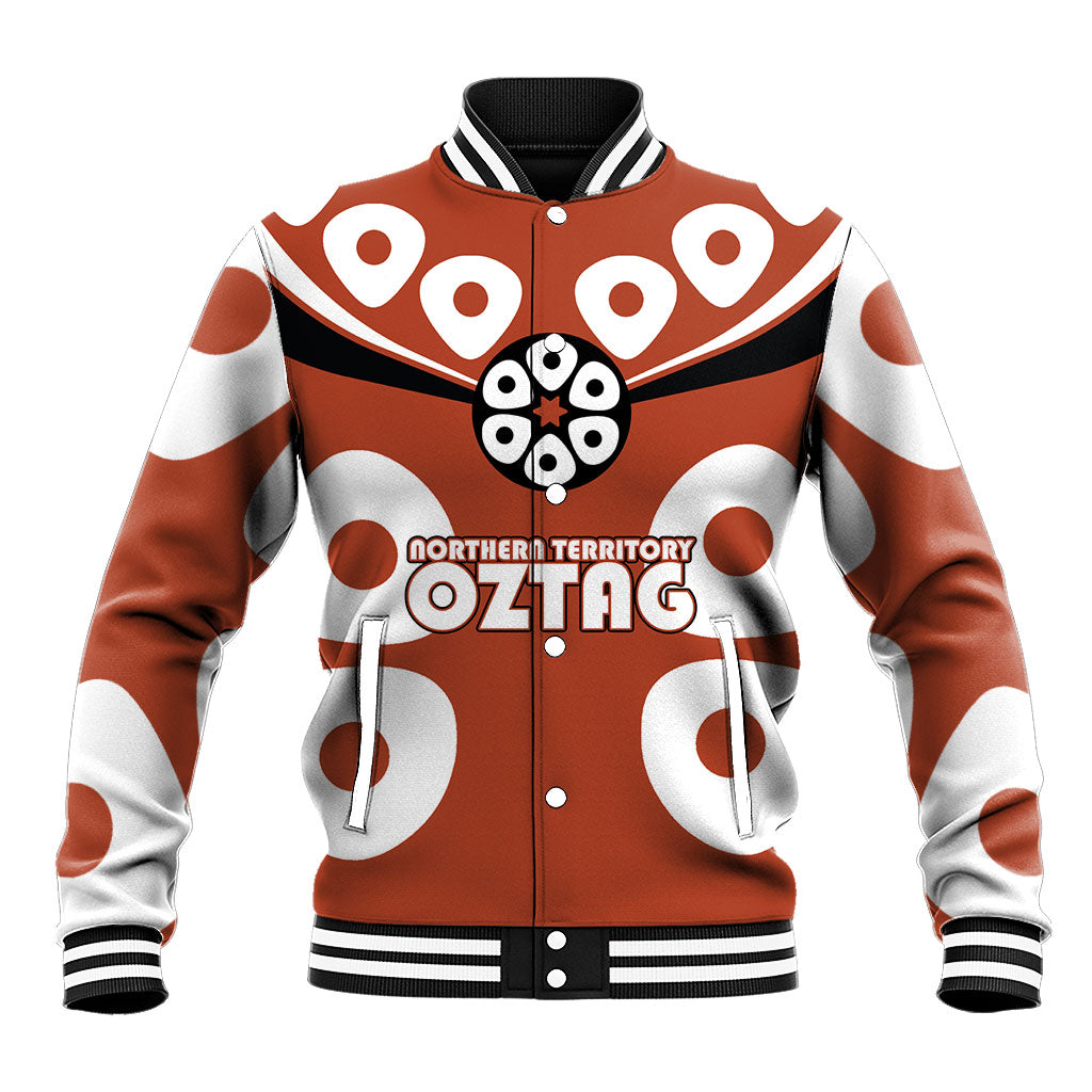 Personalized Northern Territory Oztag Baseball Jacket Dynamic Geometric Star Graphic