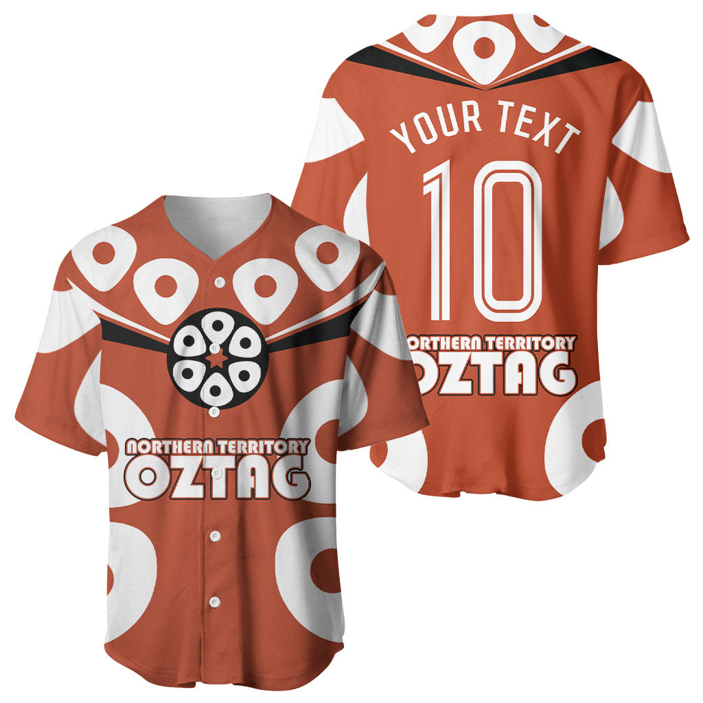 Personalized Northern Territory Oztag Baseball Jersey Dynamic Geometric Star Graphic