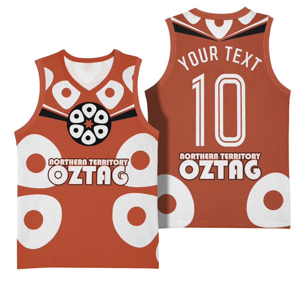 Personalized Northern Territory Oztag Basketball Jersey Dynamic Geometric Star Graphic