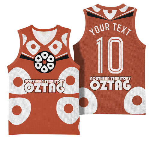 Personalized Northern Territory Oztag Basketball Jersey Dynamic Geometric Star Graphic