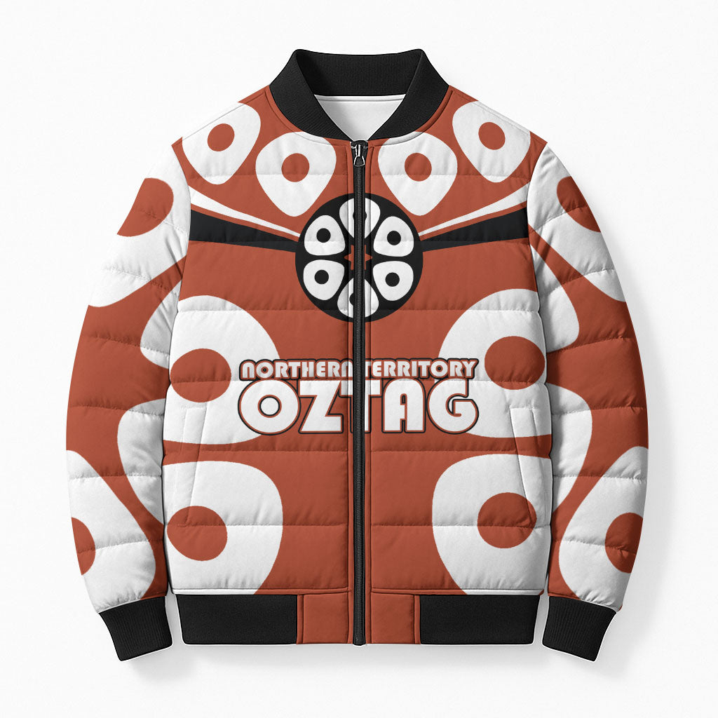 Personalized Northern Territory Oztag Bomber Puffer Jacket Dynamic Geometric Star Graphic