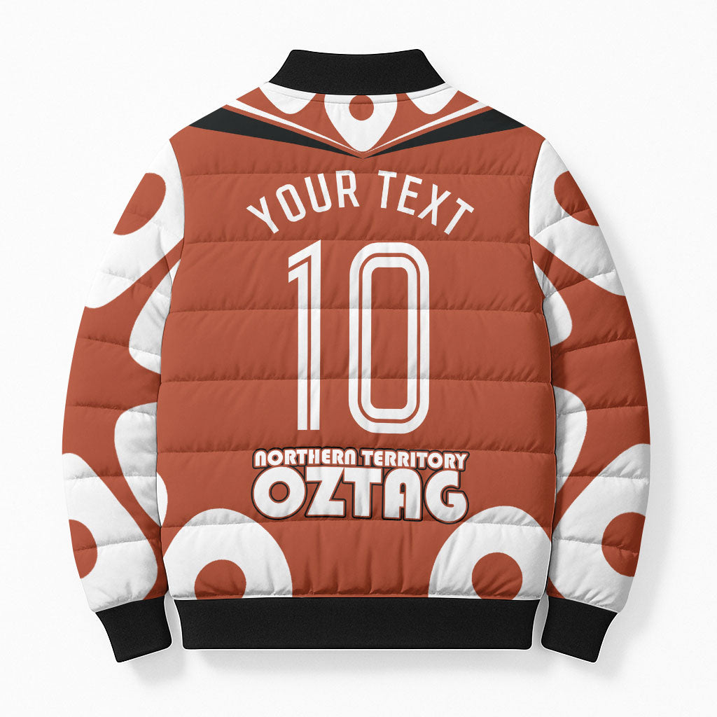 Personalized Northern Territory Oztag Bomber Puffer Jacket Dynamic Geometric Star Graphic