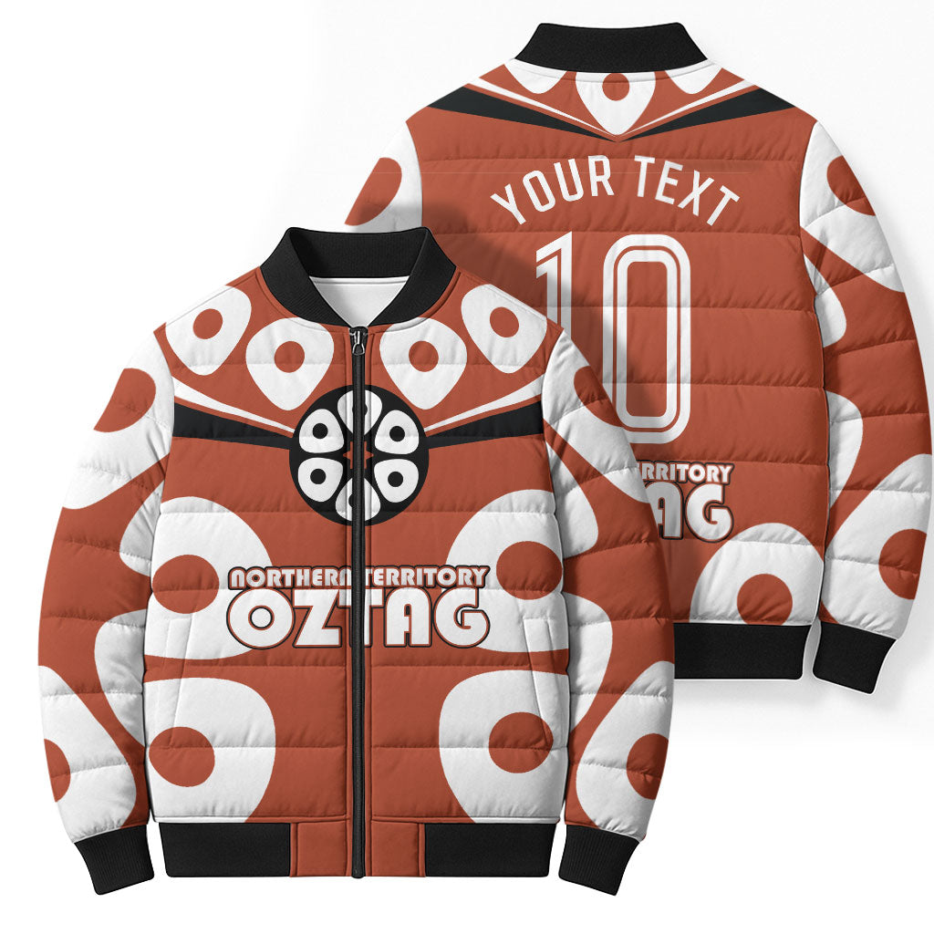Personalized Northern Territory Oztag Bomber Puffer Jacket Dynamic Geometric Star Graphic