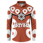 Personalized Northern Territory Oztag Button Sweatshirt Dynamic Geometric Star Graphic