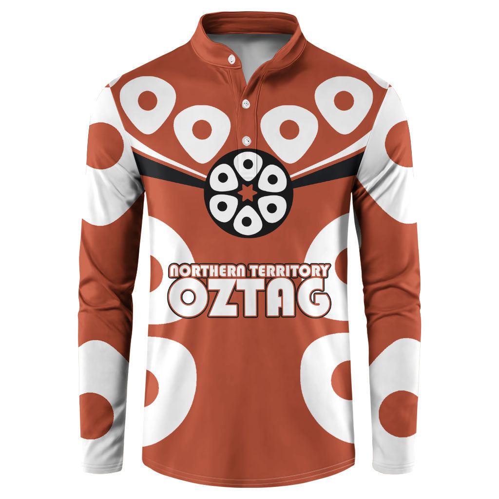 Personalized Northern Territory Oztag Button Sweatshirt Dynamic Geometric Star Graphic