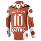 Personalized Northern Territory Oztag Button Sweatshirt Dynamic Geometric Star Graphic