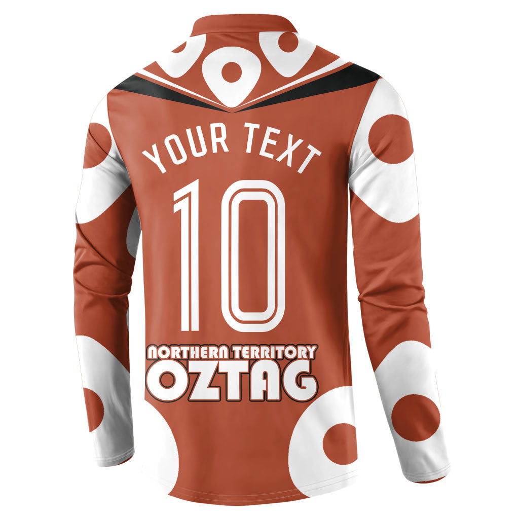 Personalized Northern Territory Oztag Button Sweatshirt Dynamic Geometric Star Graphic