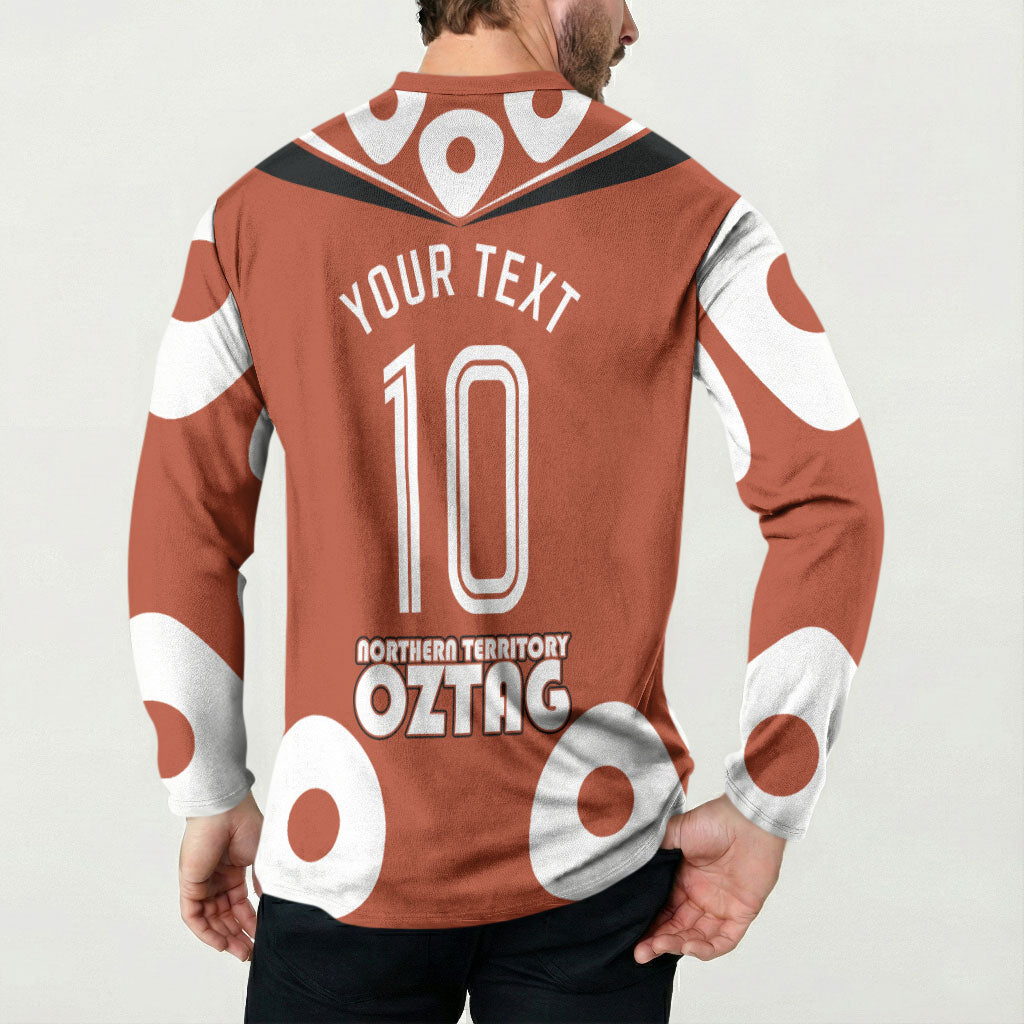 Personalized Northern Territory Oztag Button Sweatshirt Dynamic Geometric Star Graphic
