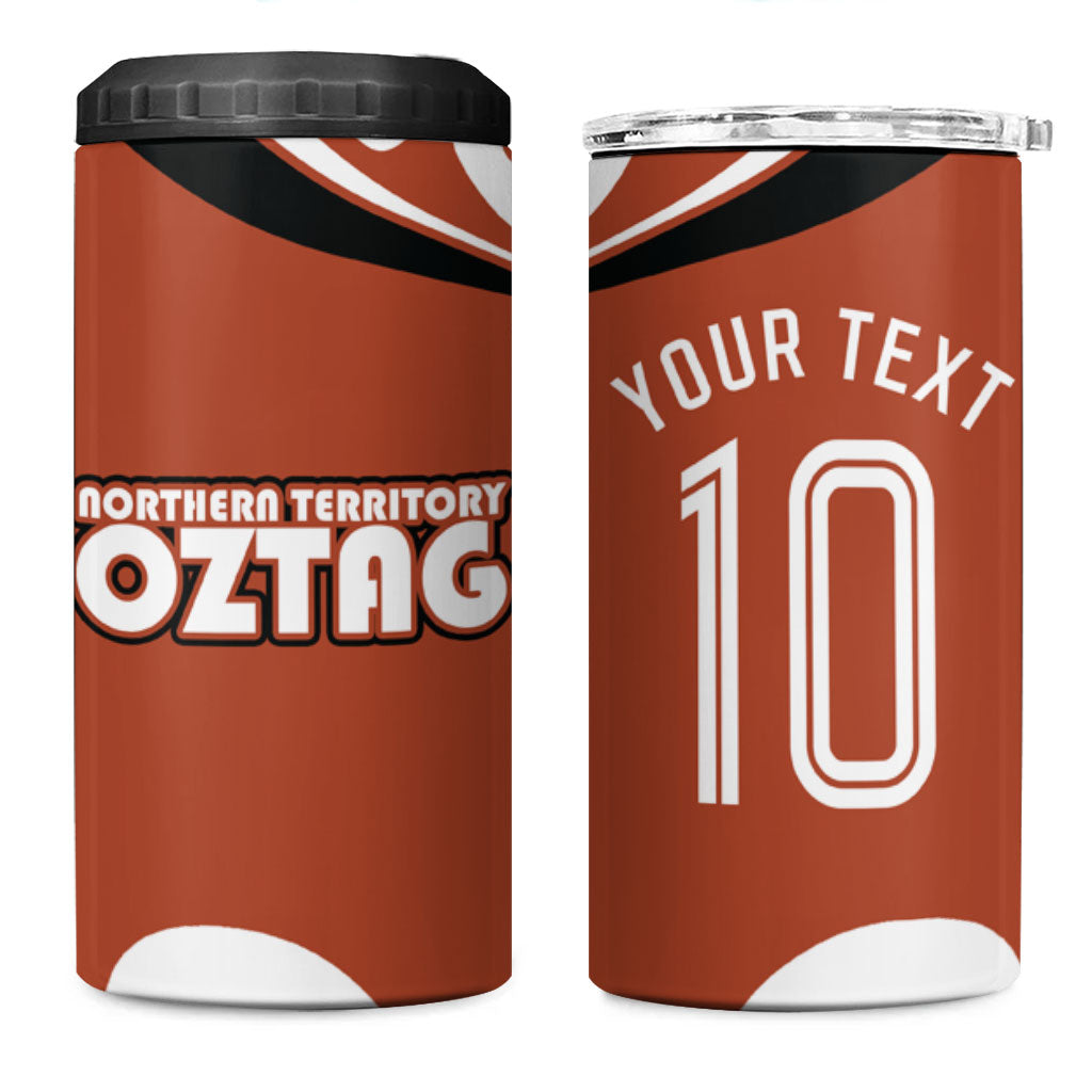 Personalized Northern Territory Oztag 4 in 1 Can Cooler Tumbler Dynamic Geometric Star Graphic
