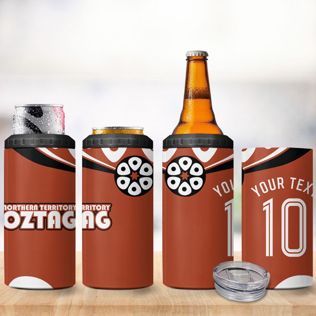 Personalized Northern Territory Oztag 4 in 1 Can Cooler Tumbler Dynamic Geometric Star Graphic