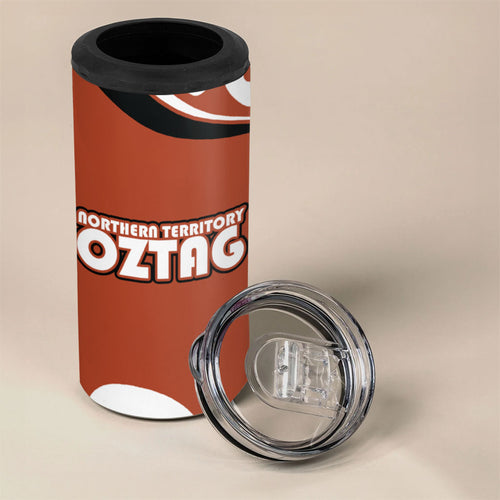 Personalized Northern Territory Oztag 4 in 1 Can Cooler Tumbler Dynamic Geometric Star Graphic