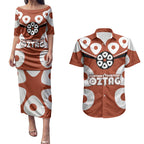 Personalized Northern Territory Oztag Couples Matching Puletasi and Hawaiian Shirt Dynamic Geometric Star Graphic