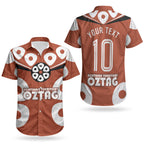 Personalized Northern Territory Oztag Couples Matching Puletasi and Hawaiian Shirt Dynamic Geometric Star Graphic