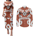 Personalized Northern Territory Oztag Couples Matching Puletasi and Long Sleeve Button Shirt Dynamic Geometric Star Graphic