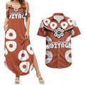 Personalized Northern Territory Oztag Couples Matching Summer Maxi Dress and Hawaiian Shirt Dynamic Geometric Star Graphic