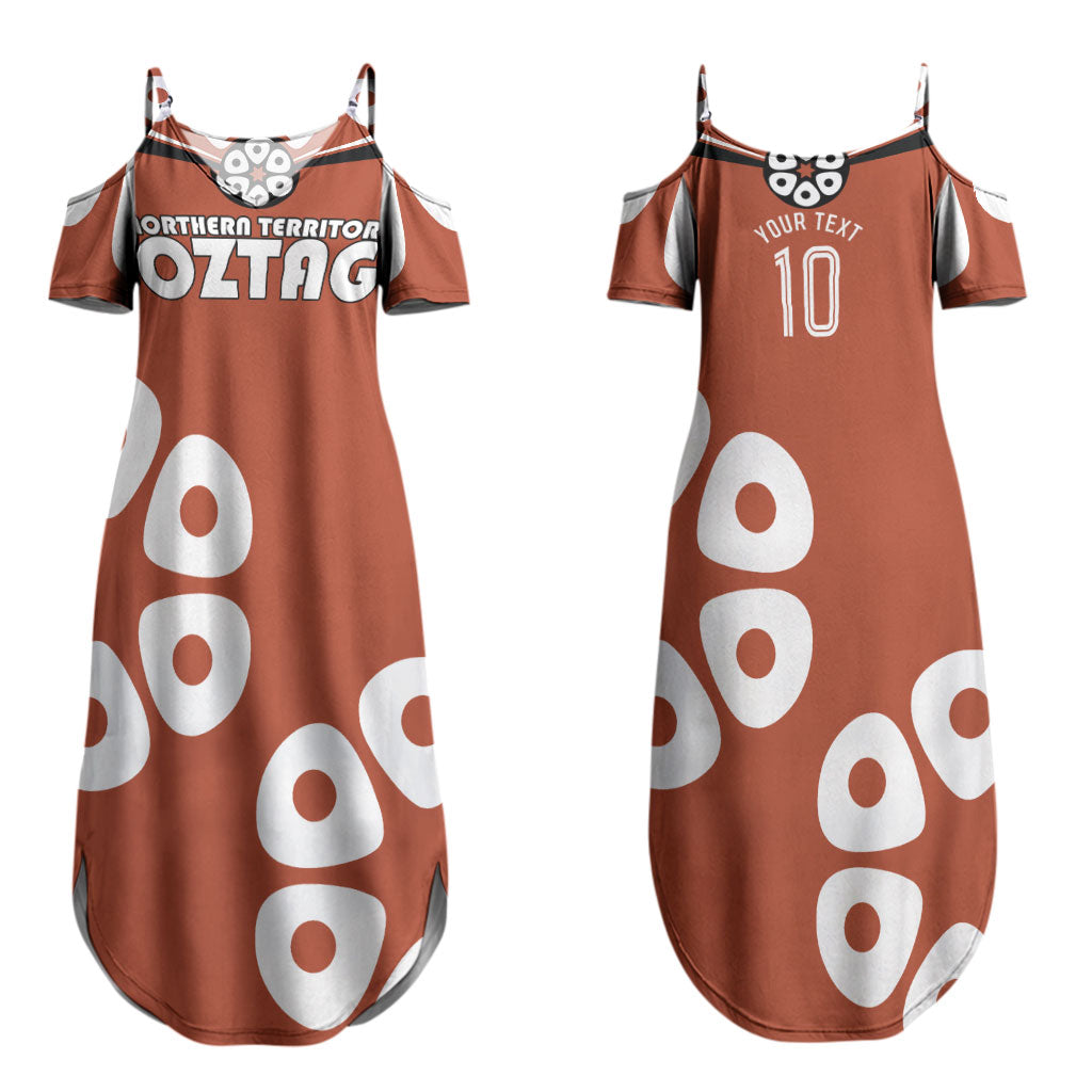 Personalized Northern Territory Oztag Couples Matching Summer Maxi Dress and Hawaiian Shirt Dynamic Geometric Star Graphic