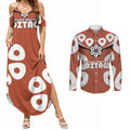 Personalized Northern Territory Oztag Couples Matching Summer Maxi Dress and Long Sleeve Button Shirt Dynamic Geometric Star Graphic