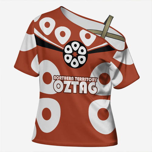 Personalized Northern Territory Oztag Cross Shoulder Shirt Dynamic Geometric Star Graphic