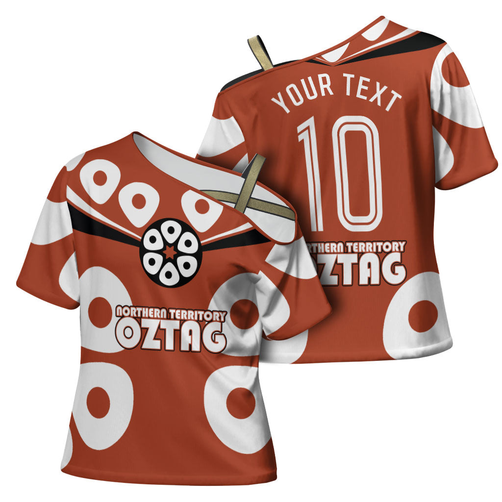 Personalized Northern Territory Oztag Cross Shoulder Shirt Dynamic Geometric Star Graphic