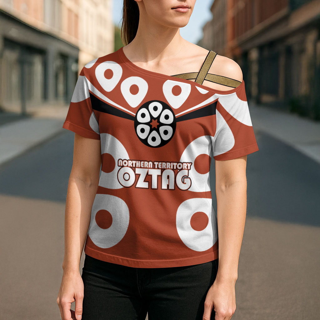 Personalized Northern Territory Oztag Cross Shoulder Shirt Dynamic Geometric Star Graphic