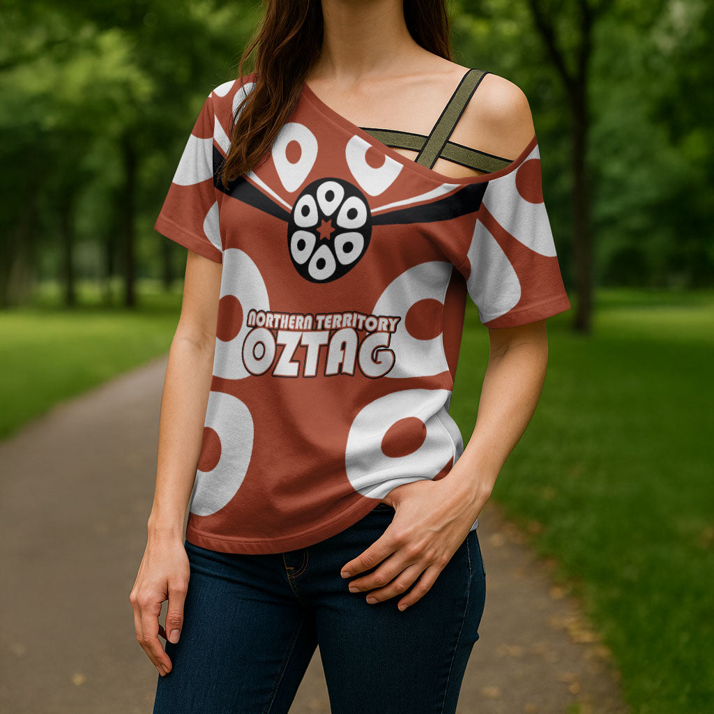 Personalized Northern Territory Oztag Cross Shoulder Shirt Dynamic Geometric Star Graphic