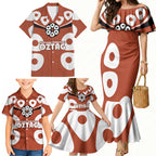 Personalized Northern Territory Oztag Family Matching Mermaid Dress and Hawaiian Shirt Dynamic Geometric Star Graphic