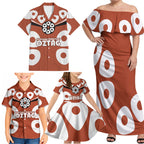 Personalized Northern Territory Oztag Family Matching Off Shoulder Maxi Dress and Hawaiian Shirt Dynamic Geometric Star Graphic