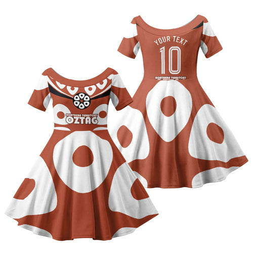 Personalized Northern Territory Oztag Family Matching Off Shoulder Maxi Dress and Hawaiian Shirt Dynamic Geometric Star Graphic