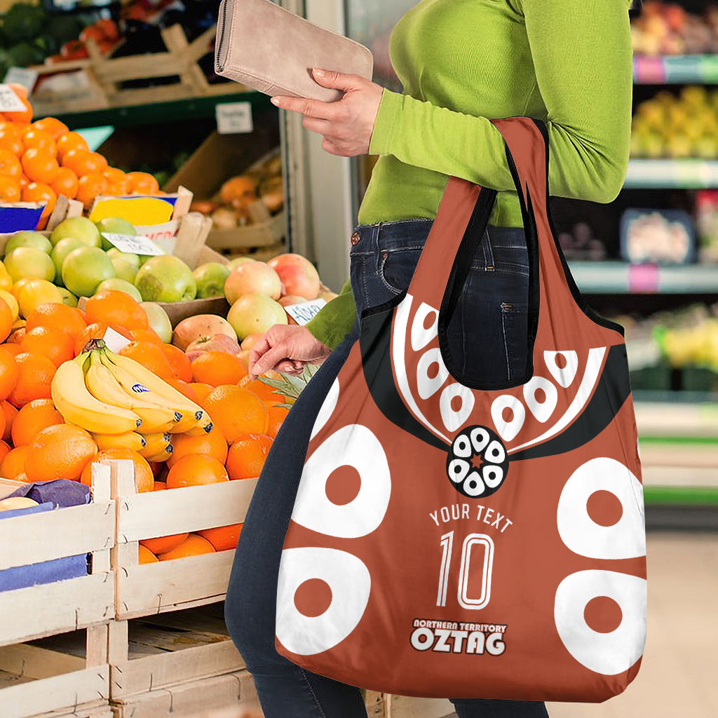 Personalized Northern Territory Oztag Grocery Bag Dynamic Geometric Star Graphic