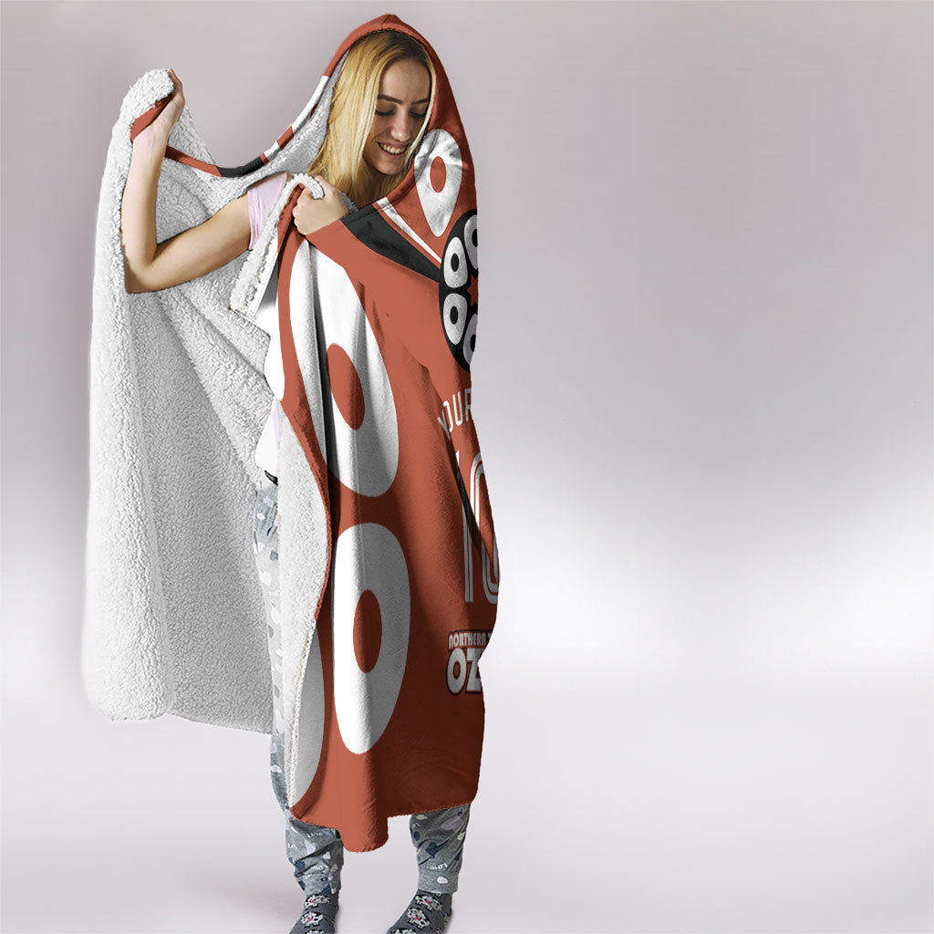 Personalized Northern Territory Oztag Hooded Blanket Dynamic Geometric Star Graphic