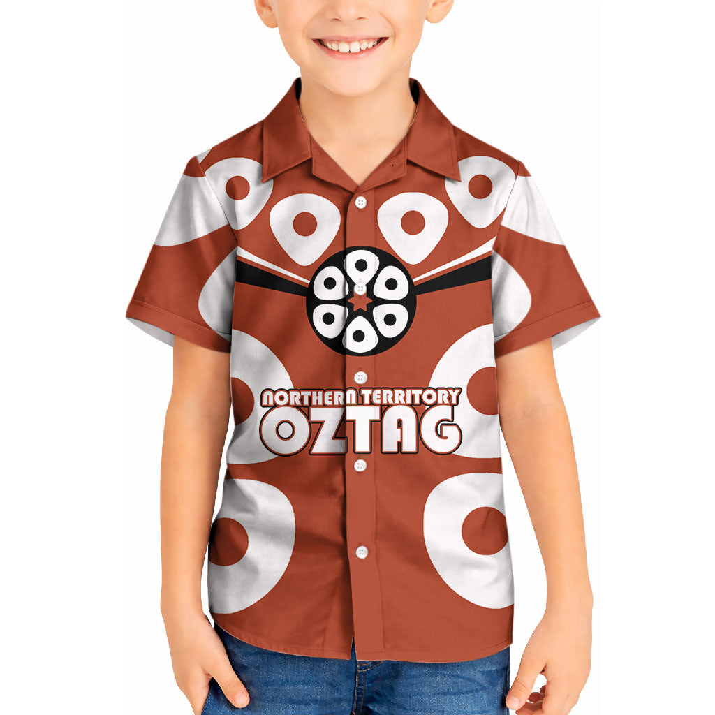 Personalized Northern Territory Oztag Kid Hawaiian Shirt Dynamic Geometric Star Graphic