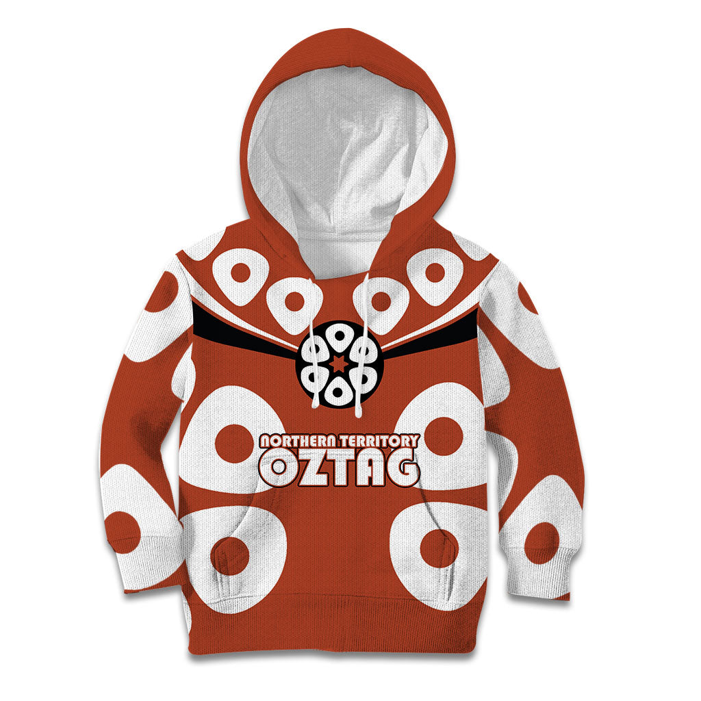 Personalized Northern Territory Oztag Kid Hoodie Dynamic Geometric Star Graphic