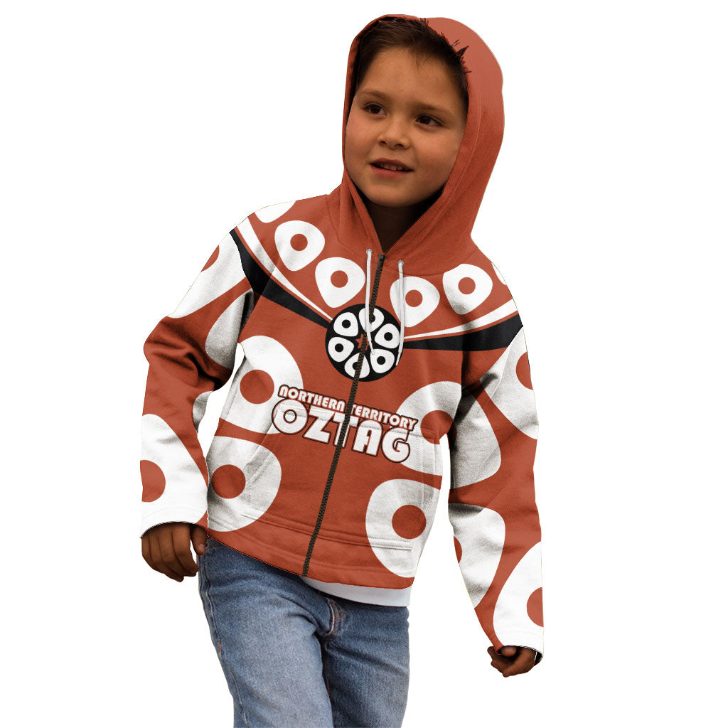 Personalized Northern Territory Oztag Kid Hoodie Dynamic Geometric Star Graphic
