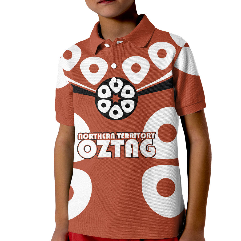 Personalized Northern Territory Oztag Kid Polo Shirt Dynamic Geometric Star Graphic