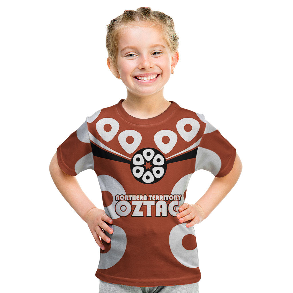 Personalized Northern Territory Oztag Kid T Shirt Dynamic Geometric Star Graphic