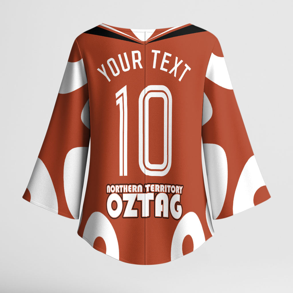 Personalized Northern Territory Oztag Kimono Sleeve Blouse Dynamic Geometric Star Graphic