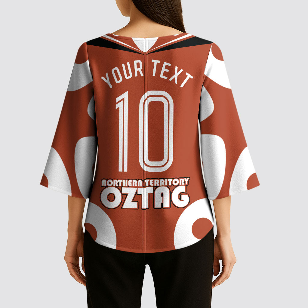 Personalized Northern Territory Oztag Kimono Sleeve Blouse Dynamic Geometric Star Graphic