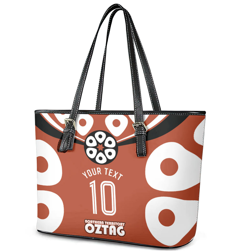 Personalized Northern Territory Oztag Leather Tote Bag Dynamic Geometric Star Graphic