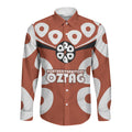 Personalized Northern Territory Oztag Long Sleeve Button Shirt Dynamic Geometric Star Graphic