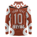 Personalized Northern Territory Oztag Long Sleeve Polo Shirt Dynamic Geometric Star Graphic