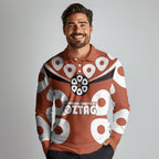Personalized Northern Territory Oztag Long Sleeve Polo Shirt Dynamic Geometric Star Graphic