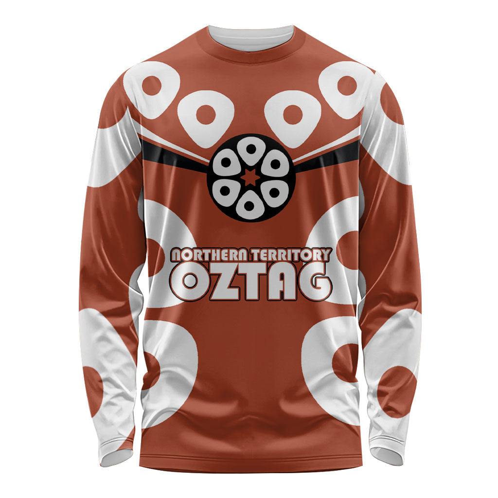 Personalized Northern Territory Oztag Long Sleeve Shirt Dynamic Geometric Star Graphic