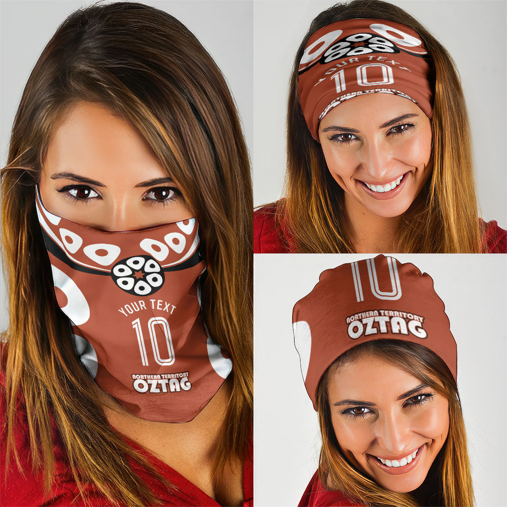 Personalized Northern Territory Oztag Neck Gaiter Dynamic Geometric Star Graphic
