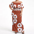 Personalized Northern Territory Oztag Off Shoulder Maxi Dress Dynamic Geometric Star Graphic