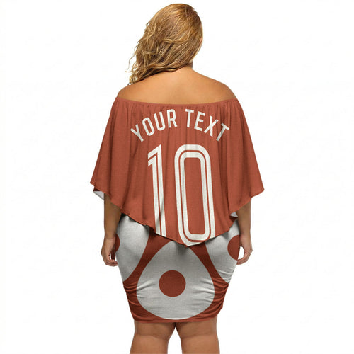 Personalized Northern Territory Oztag Off Shoulder Short Dress Dynamic Geometric Star Graphic